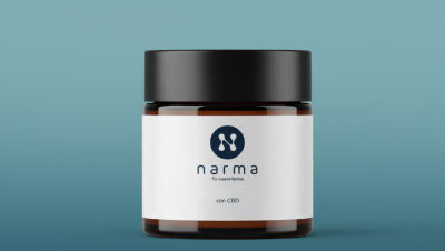 Envase de crema dérmica Narma para aplicación directa en zonas de malestar físico